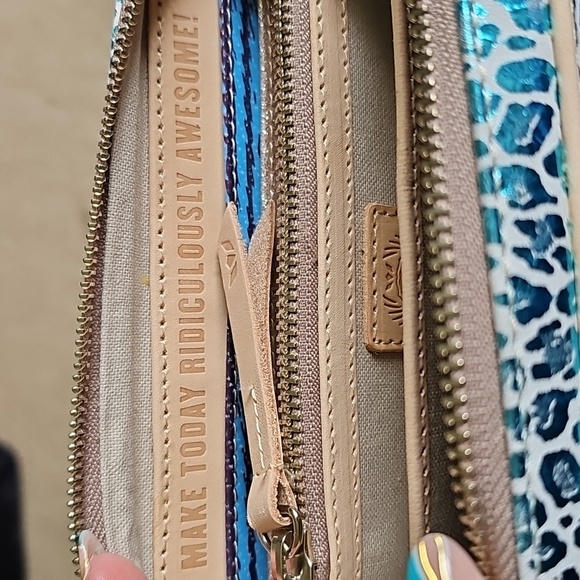 Consuela Blue Leopard Print Wristlet - Picture 5 of 5